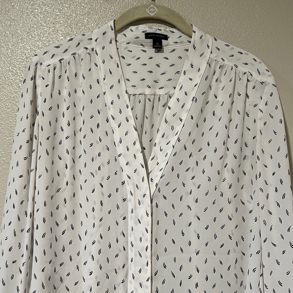 Ann Taylor Monogram Button Down Blouse - image 4
